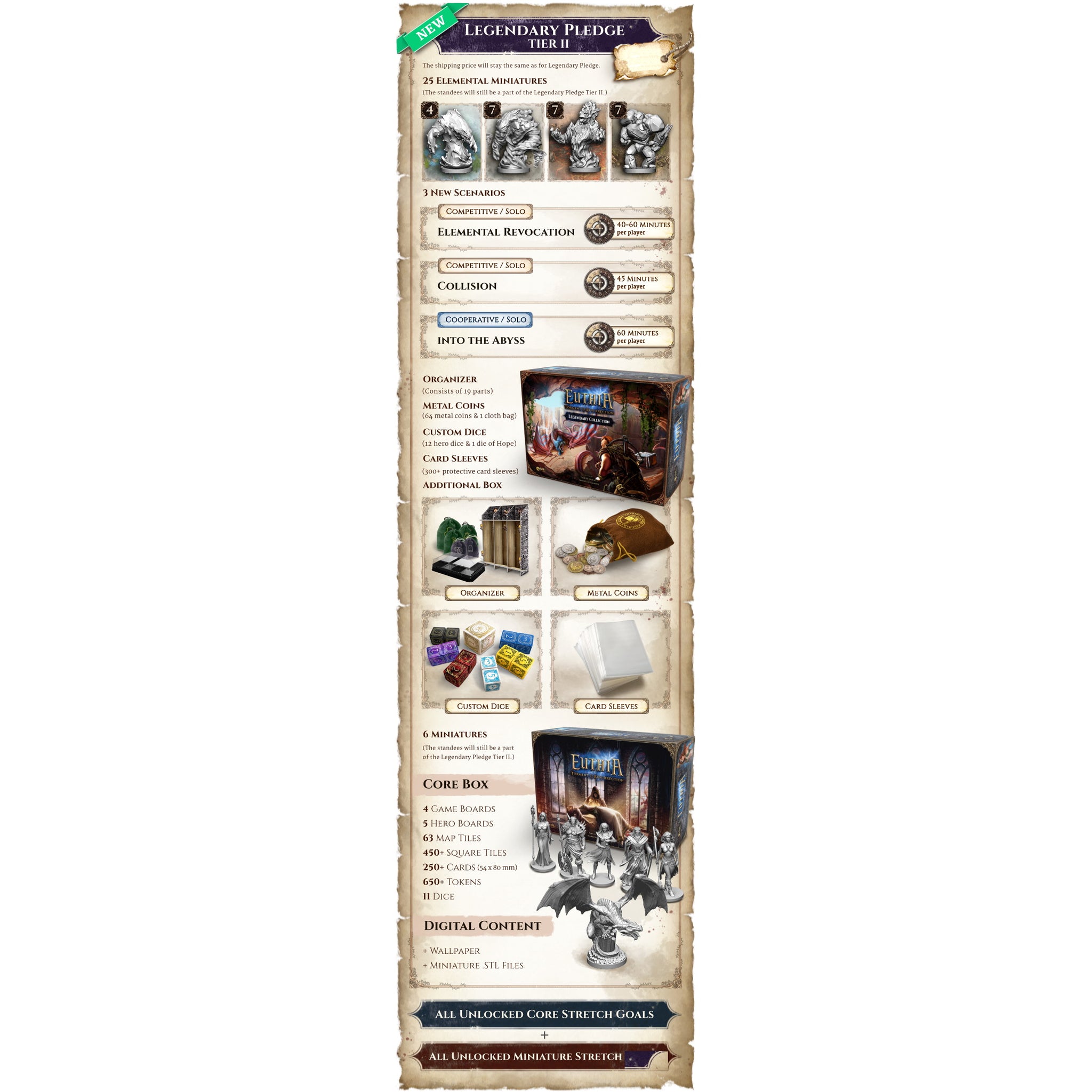 euthia card sleeves Euthia: Torment of Resurrection Legendary Pledge Tier II – No Regret Games